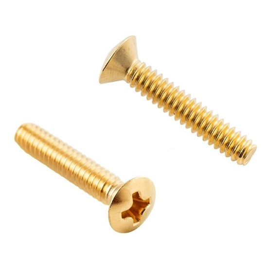 Vintage Countersunk Pickup Mounting Screws (8) - Gold