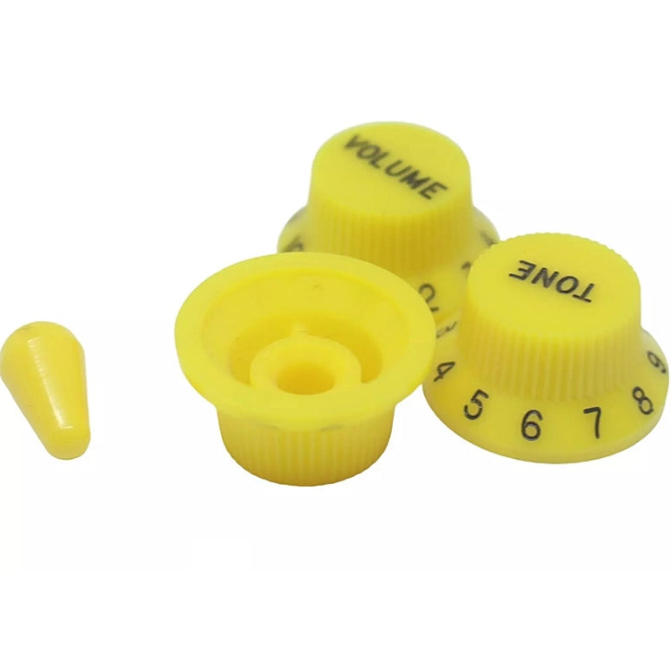 Replacement Knobs For Stratocaster Or Ibanez w/ Switch Tip - Yellow