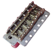 Load image into Gallery viewer, Aged Chrome Steel Block Tremolo Bridge for USA Stratocaster w/ Pat Pend Saddles #4
