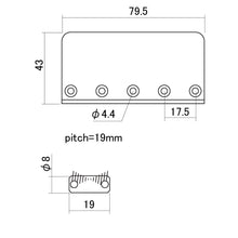 Load image into Gallery viewer, Vintage Style Bass Bridge with Spiral/threaded Saddles - Made In Japan
