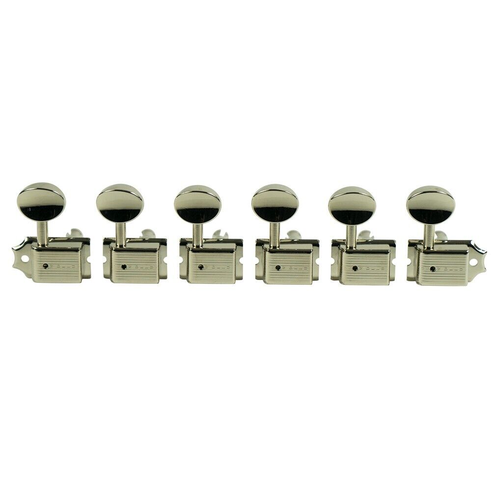 Kluson Vintage 6 in line Tuners for Fender  Strat Tele Single Line Nickel - KD-6B-NM