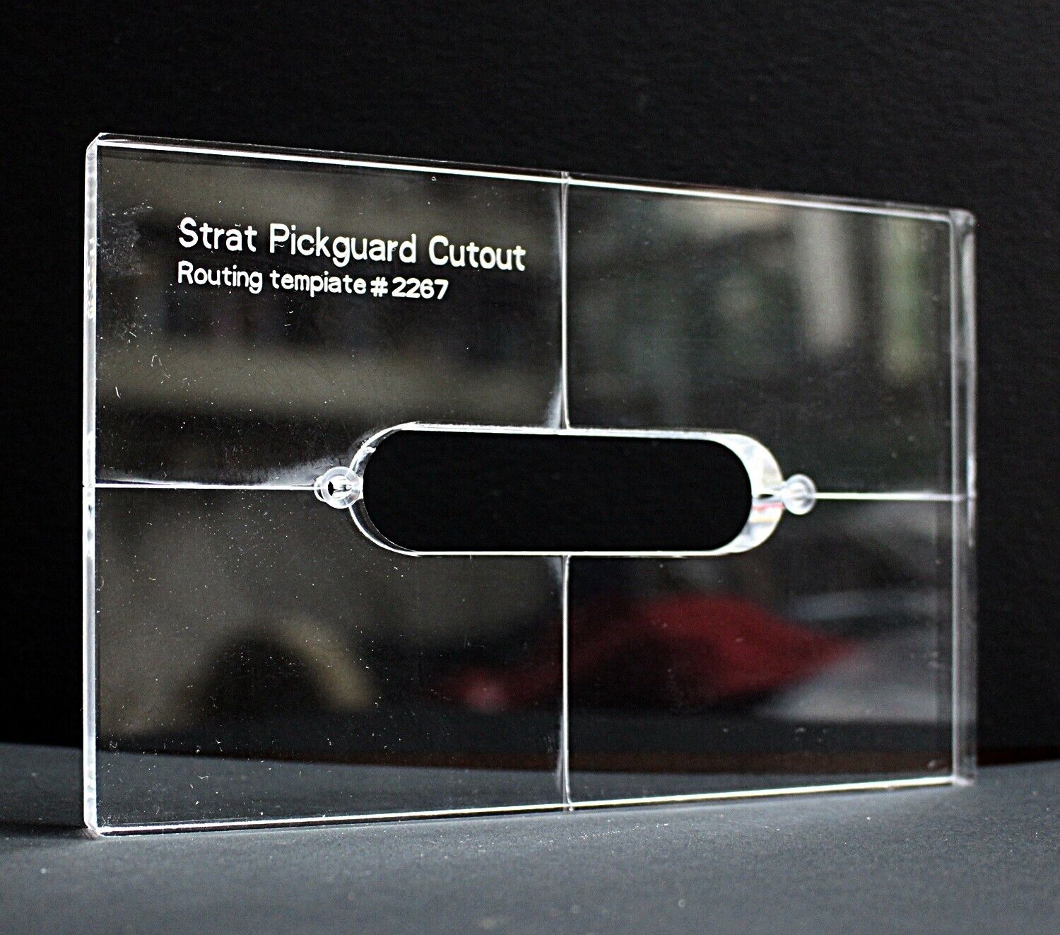 Single Coil Pickup Cavity Routing Template For Strat Pickguard Acrylic ...