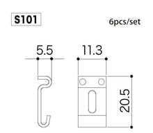 Load image into Gallery viewer, Gotoh S101S Nickel Vintage Tremolo Bridge Saddles Set for Strat - Imperial Screws
