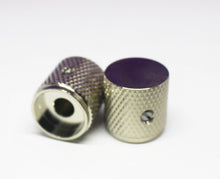 Load image into Gallery viewer, Brass Flat Barrel Knobs w/ Set Screws For Telecaster (2) - Nickel
