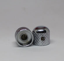 Load image into Gallery viewer, Dome Knobs (2) For Telecaster Guitar/Bass - Chrome New Japan
