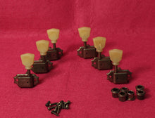 Load image into Gallery viewer, Aged Kluson Tuners w/ Clone Tuner Tip For 58 59 60 Les Paul ES335 Gibson Burst
