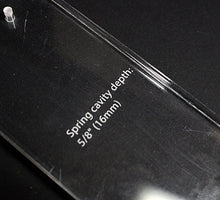 Load image into Gallery viewer, Stewmac Tremolo Rear Cavity Routing Template For Strat Body Acrylic 2270
