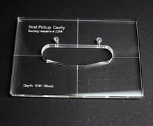 Load image into Gallery viewer, Single Coil Pickup Cavity Routing Template For Strat Body Acrylic 2264
