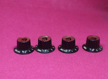 Load image into Gallery viewer, Guild Guitar Knobs Imperial Gold Inserts NOS set of 4 (2 Vol 2 Tone)
