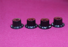 Load image into Gallery viewer, Guild Guitar Knobs Metric Gold Inserts NOS set of 4 (2 Vol 2 Tone)
