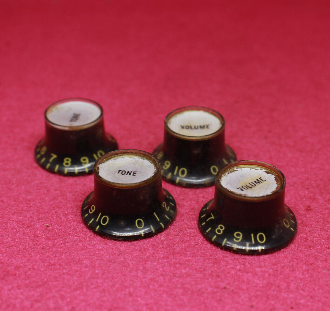 Montreux Guitars Set of 4 Black Reflector Knobs for Les Paul Aged -  04C-164