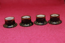 Load image into Gallery viewer, Montreux Guitars Set of 4 Black Reflector Knobs for Les Paul Aged -  04C-164
