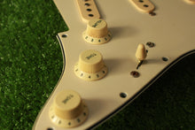 Load image into Gallery viewer, 1964 Grey Bottom RPS6 Aged Cream Strat Pickup Pickguard Assembly AB09
