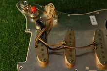 Load image into Gallery viewer, 1964 Grey Bottom RPS6 Aged Cream Strat Pickup Pickguard Assembly AB09
