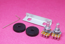 Load image into Gallery viewer, Set of Rhythm Roller Knobs Solid Shaft Mini Pots w/ Bracket For Fender Jaguar
