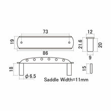 Load image into Gallery viewer, Bridge for Mustang Jazzmaster Jaguar E to e 56 mm
