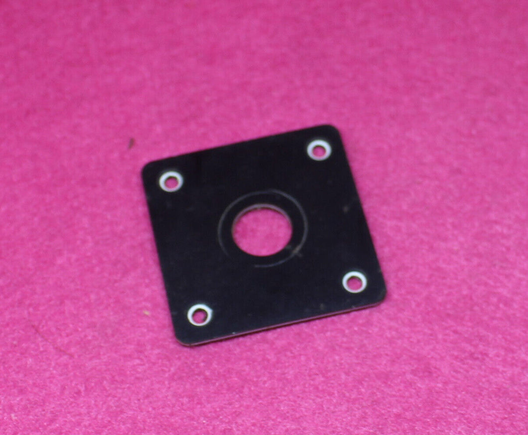Aged Les Paul Custom Jack Plate. Black 3 Ply