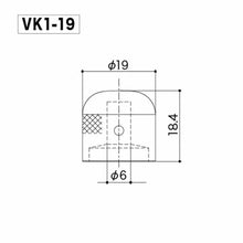 Load image into Gallery viewer, Gotoh VK-19 Aged Chrome Dome Knobs 19mm Diameter (2)
