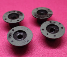 Load image into Gallery viewer, Real Bakelite Witch Hat Knob Set (4) Black w/ Set Screw For Fender or Gibson
