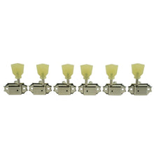 Load image into Gallery viewer, KLUSON 3 x 3 Single Line Tuners For Gibson Les Paul Keystone Buttons Nickel - KD-3-NPK
