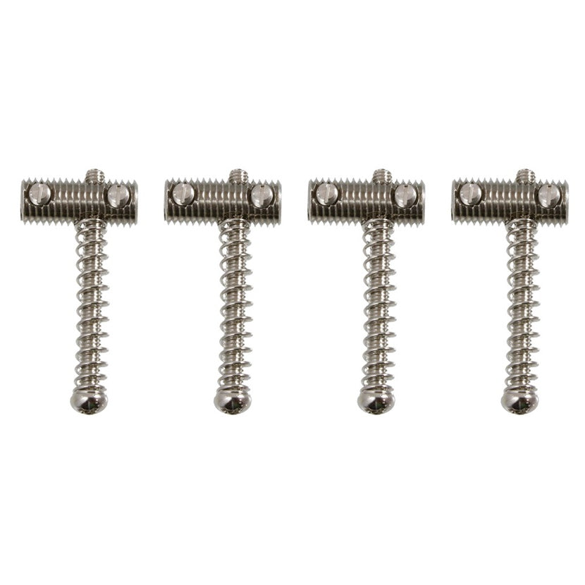 ALLPARTS 4 String Bass Bridge Knurled Saddles - Nickel