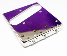 Load image into Gallery viewer, Telecaster Guitar Bridge Cut off Walls w/ Compensated Brass Saddles Tele - Nickel
