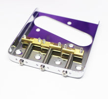 Load image into Gallery viewer, BP-033-CH Telecaster Bridge with Brass Compensated Saddles - Chrome
