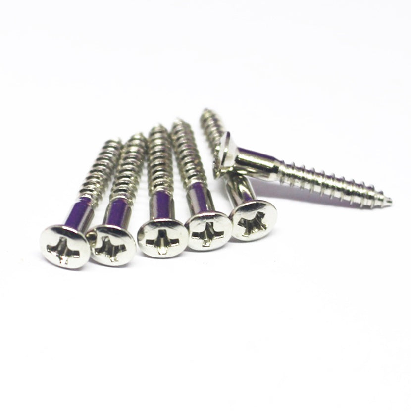 Partial Threaded Telecaster, Fixed Bridge, Strap Button Mounting Screws (6)