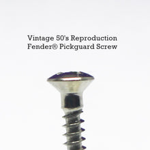 Load image into Gallery viewer, Vintage Reproduction 50&#39;s Pickguard Screws For Fender® (20) - Nickel

