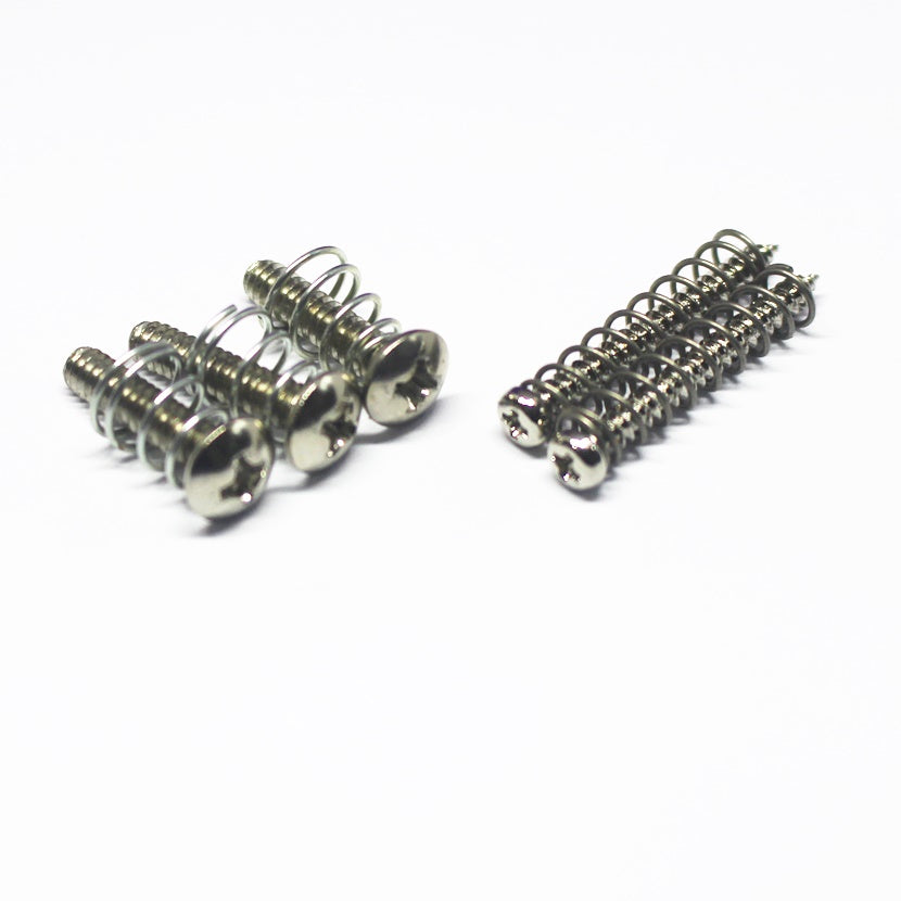 GS-058-NI Pickup Mounting Screws Springs Set For Telecasters - Nickel
