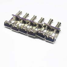 Load image into Gallery viewer, Original Fender Stamped Saddles For Squier - 10.5mm Nickel
