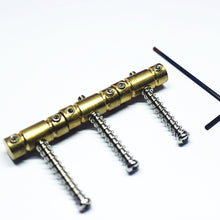 Load image into Gallery viewer, BP-M0002 - Set of 3 Brass Saddles For 54mm Telecaster Bridges
