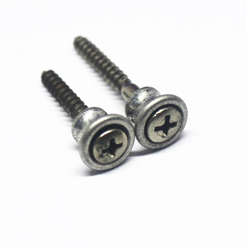 Vintage Reproduction Burst Strap Buttons - aged