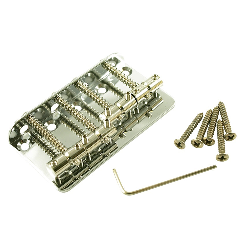 Vintage 70's Style 4 String Bass Bridge - Chrome