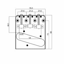 Load image into Gallery viewer, Telecaster Guitar Bridge Cut off Walls w/ Compensated Brass Saddles Tele - Nickel

